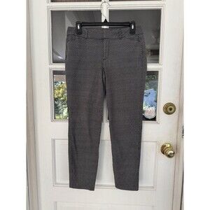Old Navy Pixie Pants Womens 8 Black Tiny Diamond Stretch Mid Rise Ankle Length